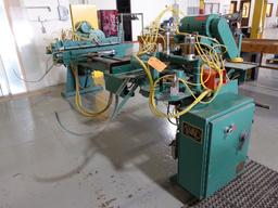 (1987) KUAL INC. (PETULUMA, CA.) DOUBLE END MITER SAW,