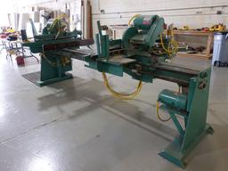 (1987) KUAL INC. (PETULUMA, CA.) DOUBLE END MITER SAW,