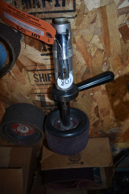 PNEUMATIC BELT TYPE SANDER/POLISHER WITH EXTRA HEAD