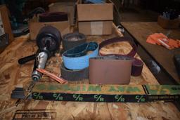 PNEUMATIC BELT TYPE SANDER/POLISHER WITH EXTRA HEAD