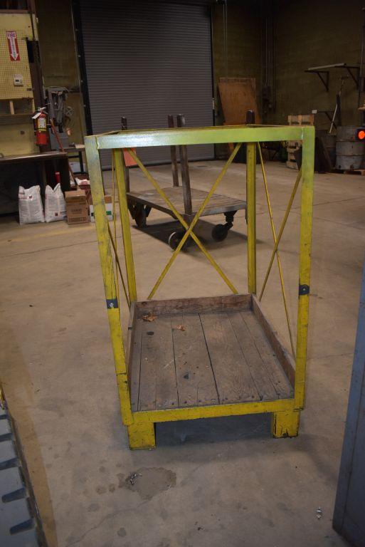 METAL FRAME WITH LOWER SHELF, 27" x 33"