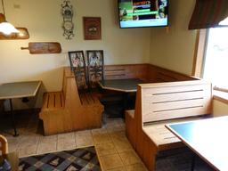(1) CORNER BOOTH WITH (2) OUTSIDE BOOTHS,