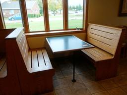 (1) CORNER BOOTH WITH (2) OUTSIDE BOOTHS,