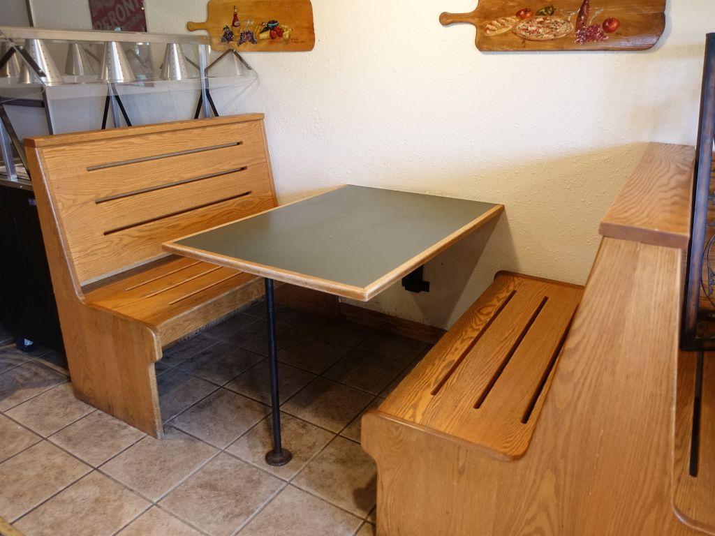 (1) CORNER BOOTH WITH (2) OUTSIDE BOOTHS,