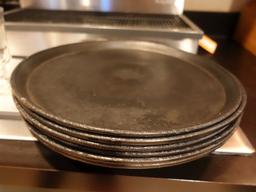(6) ROUND PLASTIC TRAYS, 14" DIAMETER