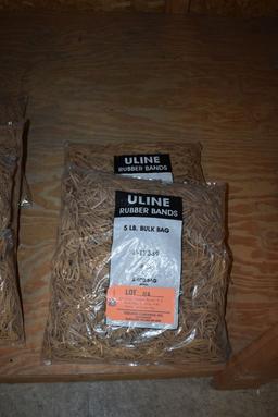 (2) ULINE RUBBER BANDS, 5# BULK BAG, S-17339, #32,