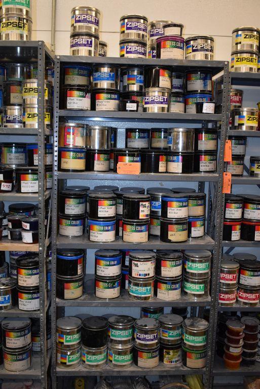 ALL PRESS COLOR AND ZIPSET INK, VARIOUS COLORS,