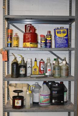 GRAY METAL SHELVING UNIT, 18"D X 36"W X 87"H