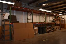 (4) SECTIONS OF STEEL PALLET RACKING, 42"D X 8'W X 10'
