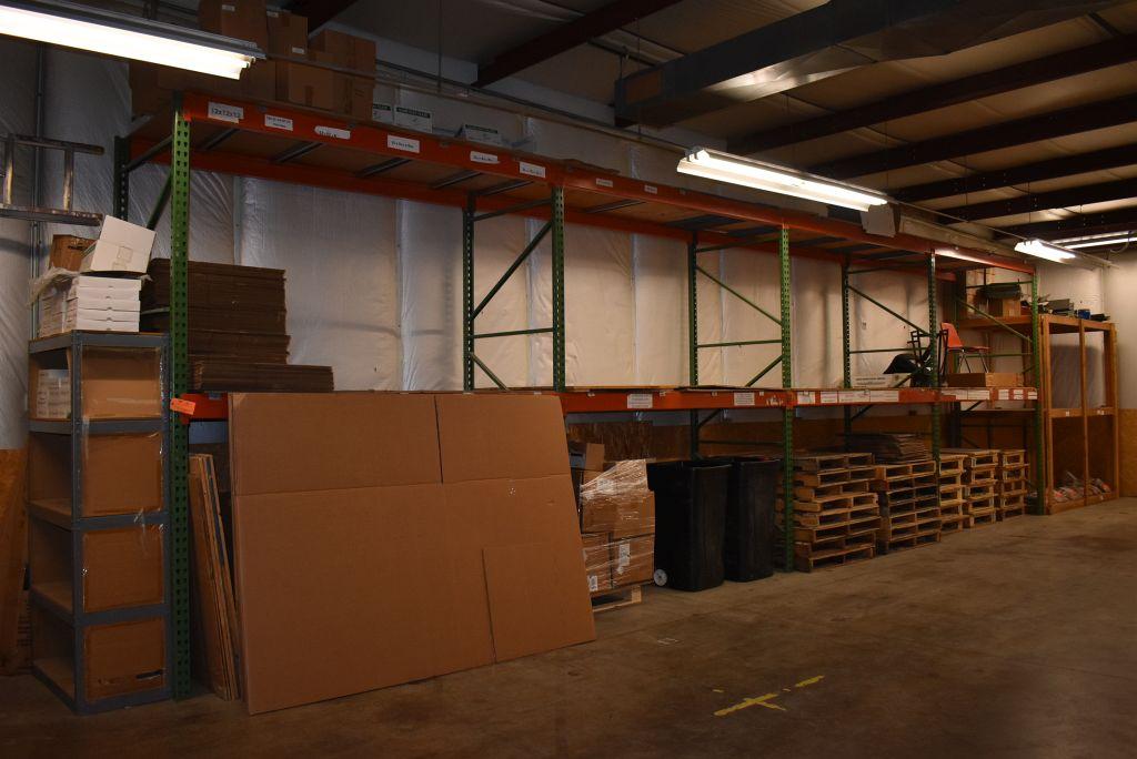 (4) SECTIONS OF STEEL PALLET RACKING, 42"D X 8'W X 10'