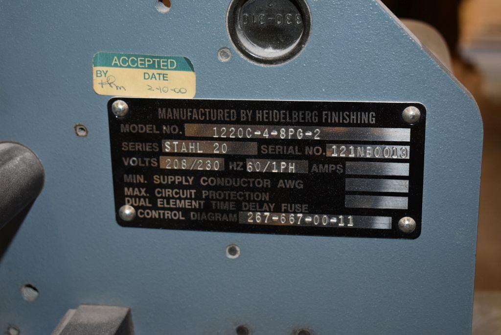HEIDELBERG STAHL FOLDER 20 PILE FOLDER,