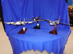 (3) AIRPLANE MODELS BELL P-39, DEHAVILLAND C-7