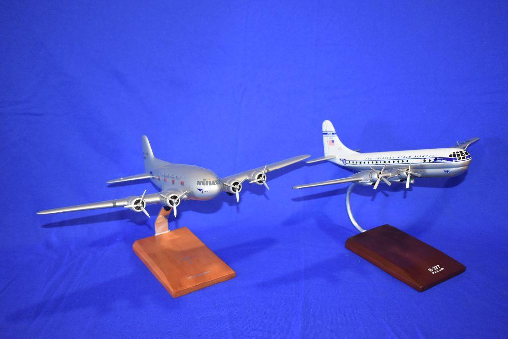 (2) BOEING PAN AM MODEL AIRPLANES, 307 AND B-377