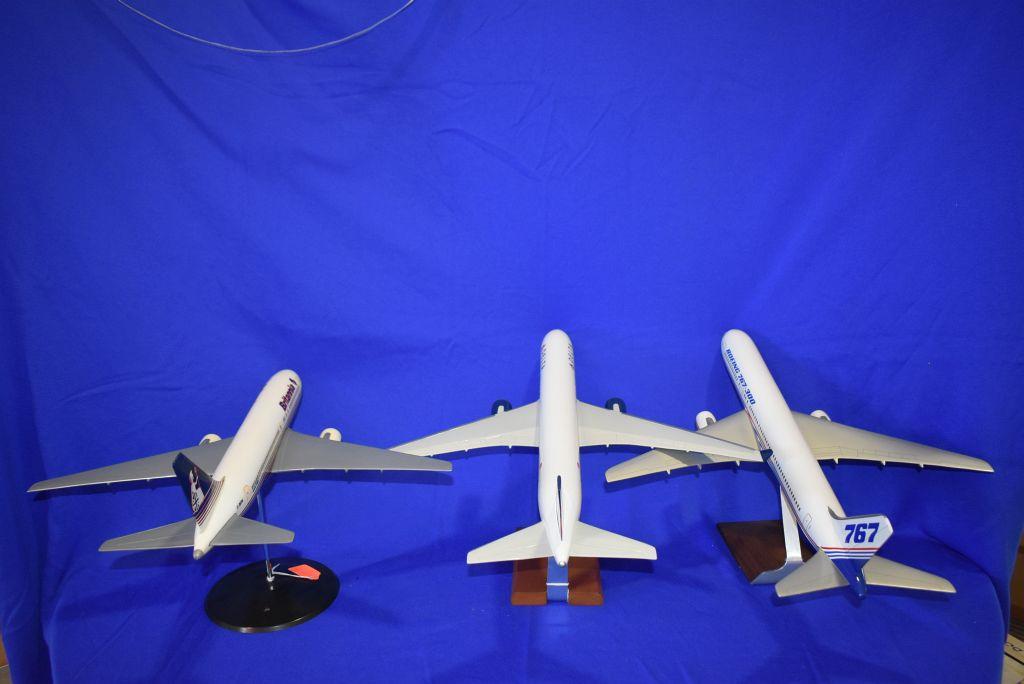 (3) MODEL AIRPLANES, BOEING 767-200 BRITANNIA,