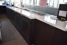 CUSTOM MADE 12' LONG REFRIGERATED PIZZA PREP TABLE,