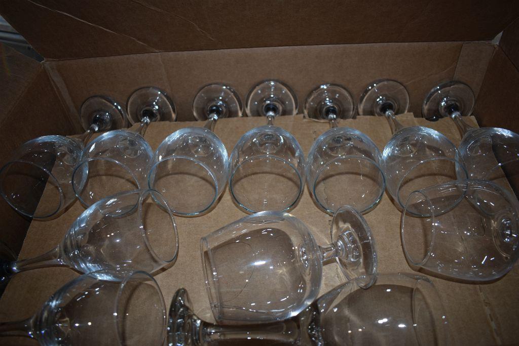 BOX FULL OF 5" AND 7" WINE GLASSES