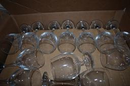 BOX FULL OF 5" AND 7" WINE GLASSES