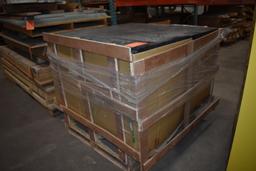 PALLET OF BLACK GLASS FILLED POLYCARBONATE, 49" X