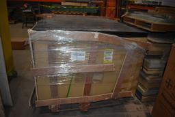 PALLET OF BLACK GLASS FILLED POLYCARBONATE, 49" X