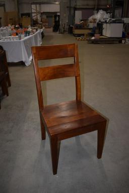 (4) CRATE & BARREL MANGO WOOD FURNITRE BASQUE HONEY