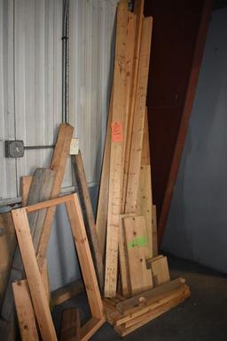 ASSORTED LUMBER IN CORNER