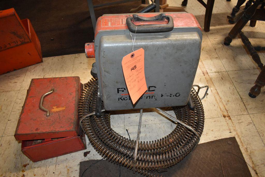 RIDGID POWER SEWER ROOTER WITH SUPPLIES MODEL: K-60