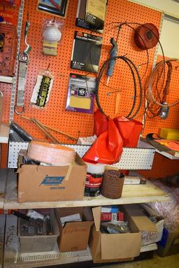 LARGE BOX OF 6" CONCRETE BAR TIES, (2) ROLLS RED PLASTIC,