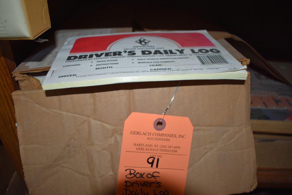 BOXES OF DRIVER'S DAILY LOG BOOKS
