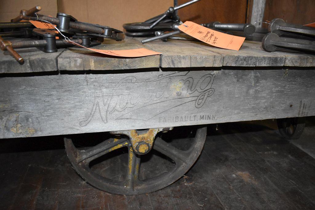 VINTAGE NUTTING HEAVY DUTY RR STYLE CART,