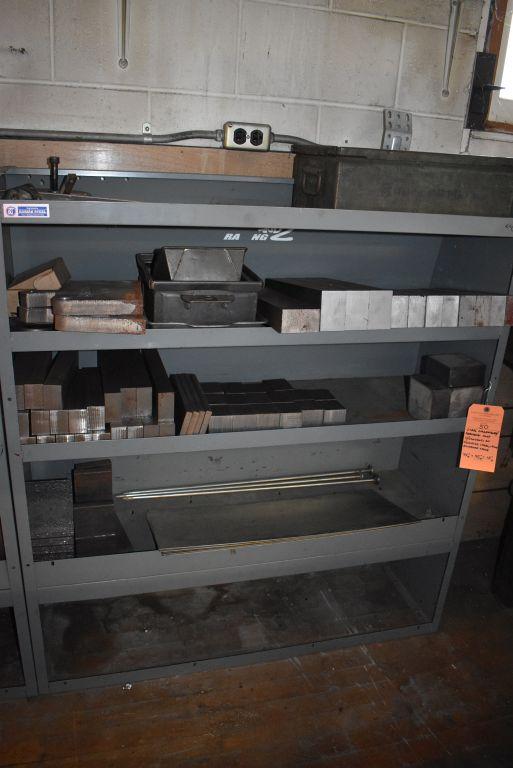 STEEL ORGANIZER/SHELVING UNIT WITH CONTENTS;