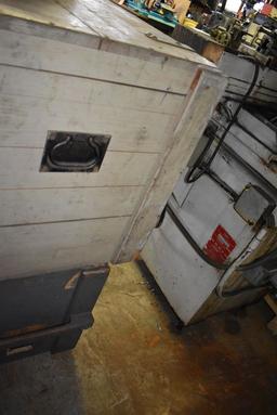 (2) WOODEN MOVING/SHIPPING CRATES WITH HINGED LIDS