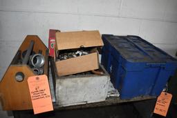 CONTENTS OF SHELF; ASSORTED FITTINGS, PIPE,
