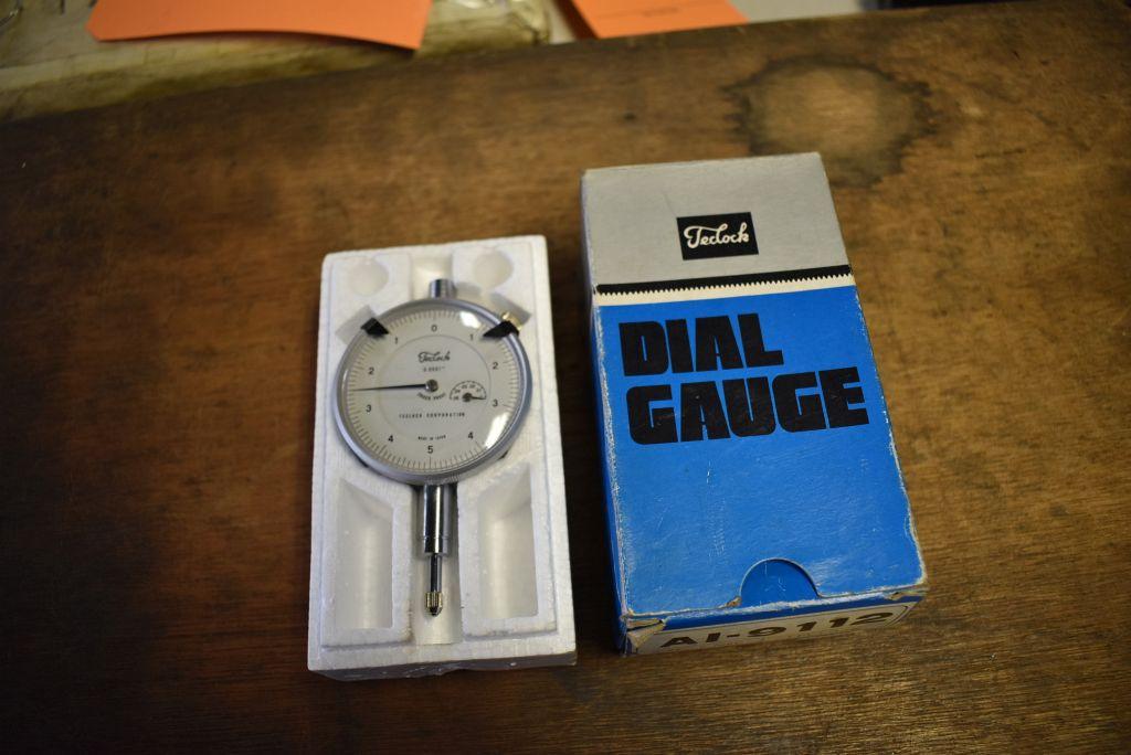 TECLOCK .05" - .0001" DIAL GAUGE WITH CASE