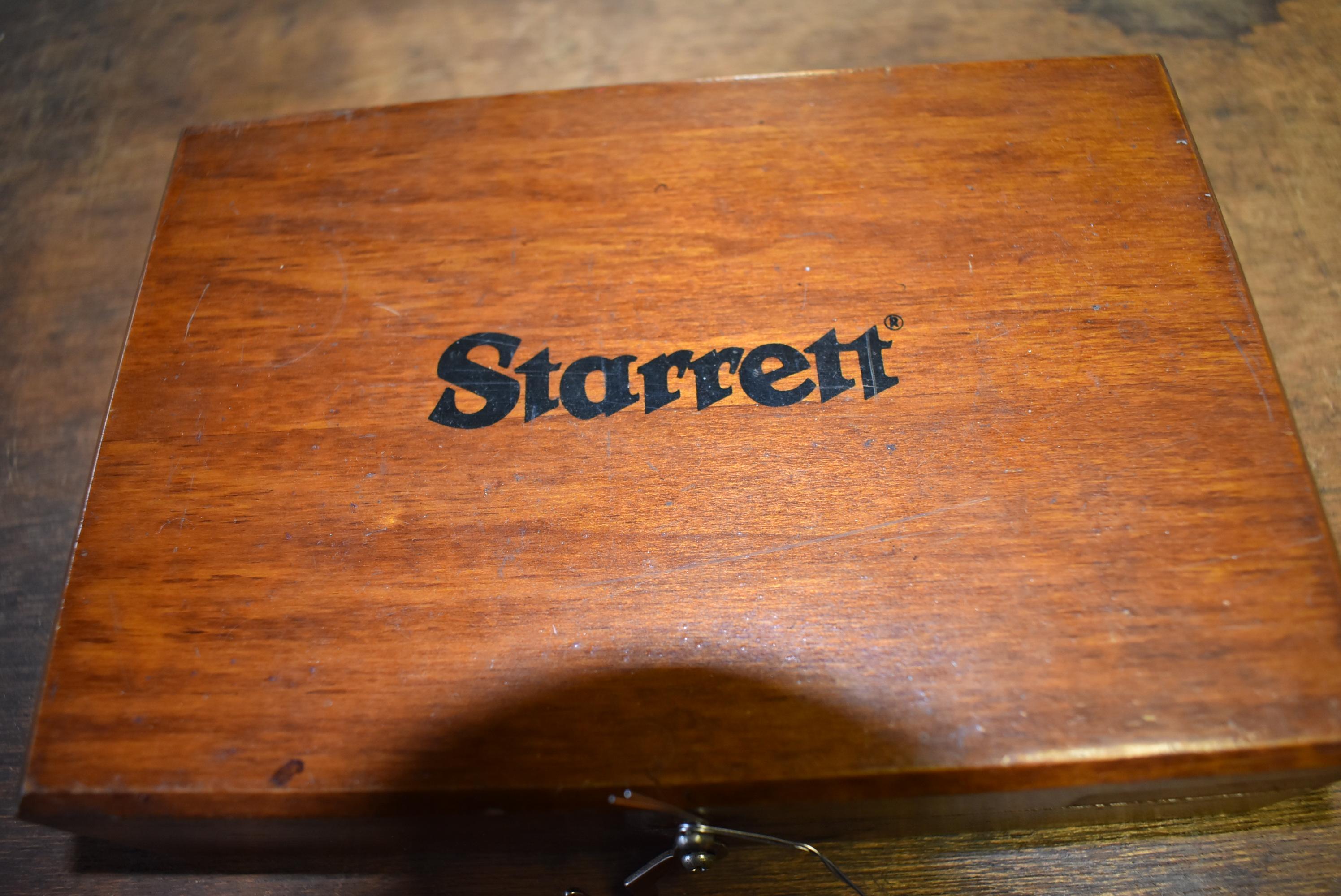 STARRETT EIGHT PIECE SET OF GAGE BLOCKS WITH CASE