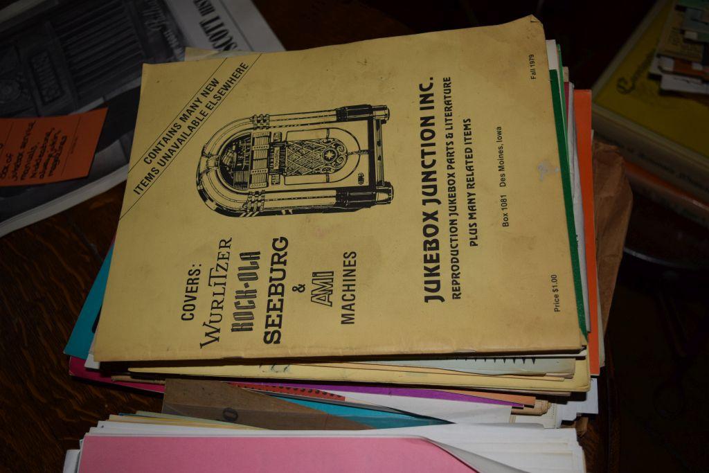 BOX OF JUKEBOX SERVICE MANUALS, NICKLEATUNE, ALWAY
