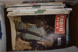 BOX OF ASSORTED ELECTRONICS MAGAZINES AND MANUALS,