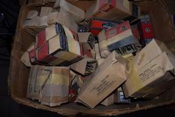 LARGE BOX OF VINTAGE USA ELECTRON TUBES,