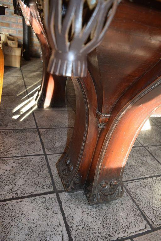 VINTAGE BRUNSWICK STYLE SLATE POOL TABLE, ORNATE