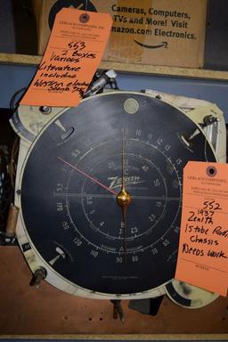 1937 ZENITH 15 TUBE RADIO CHASSIS, NEED WORK