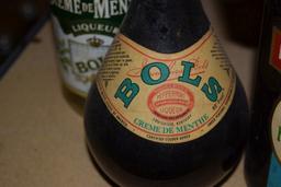(4) BOTTLES OF CREME DE MENTHE, (2) BOLS & (2) MAISON