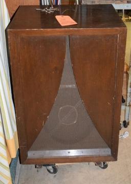 JOHN KARLSON MID CENTURY SPEAKER CABINET WITH SPEAKER