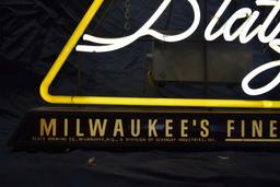 TRIANGULAR "BLATZ" NEON SIGN, "MILWAUKEE'S FINEST BEER"