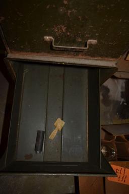 THREE DRAWER FILE CABINET WITH CONTENTS, MANUALS, ETC.