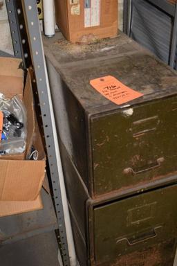THREE DRAWER FILE CABINET WITH CONTENTS, MANUALS, ETC.