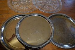 MISC. SERVING TRAYS - METAL AND PLASTIC