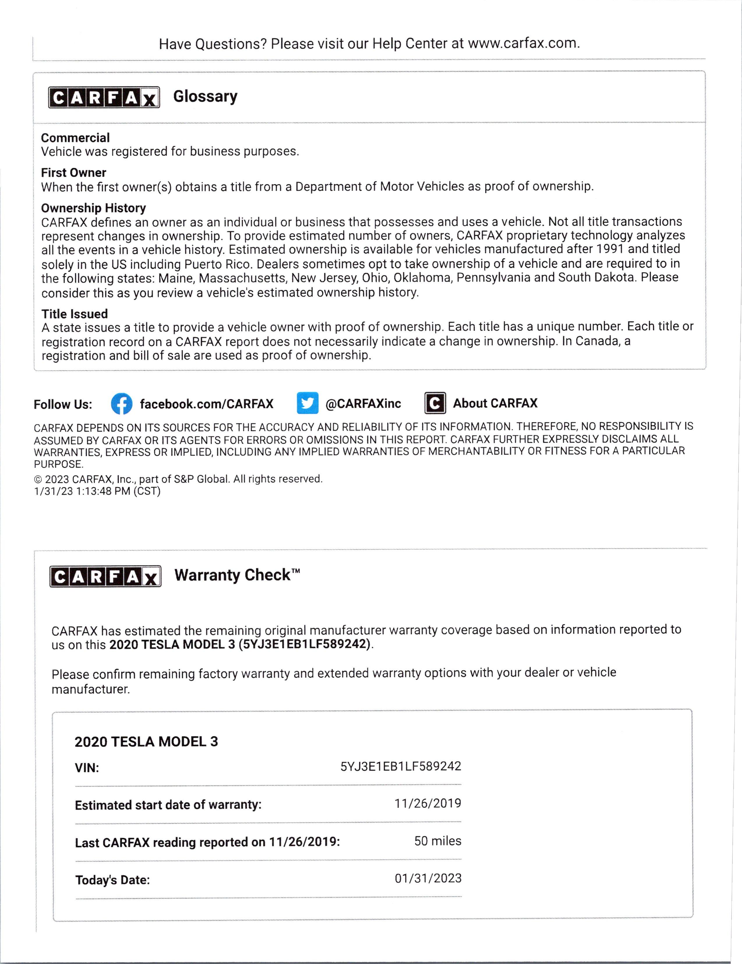 #338 (2020) TESLA MODEL 3 4 DOOR SEDAN,