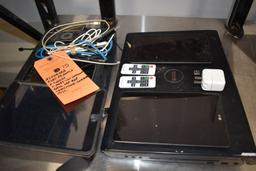ASSORTED ELECTRONICS AND CORDS, LG AND