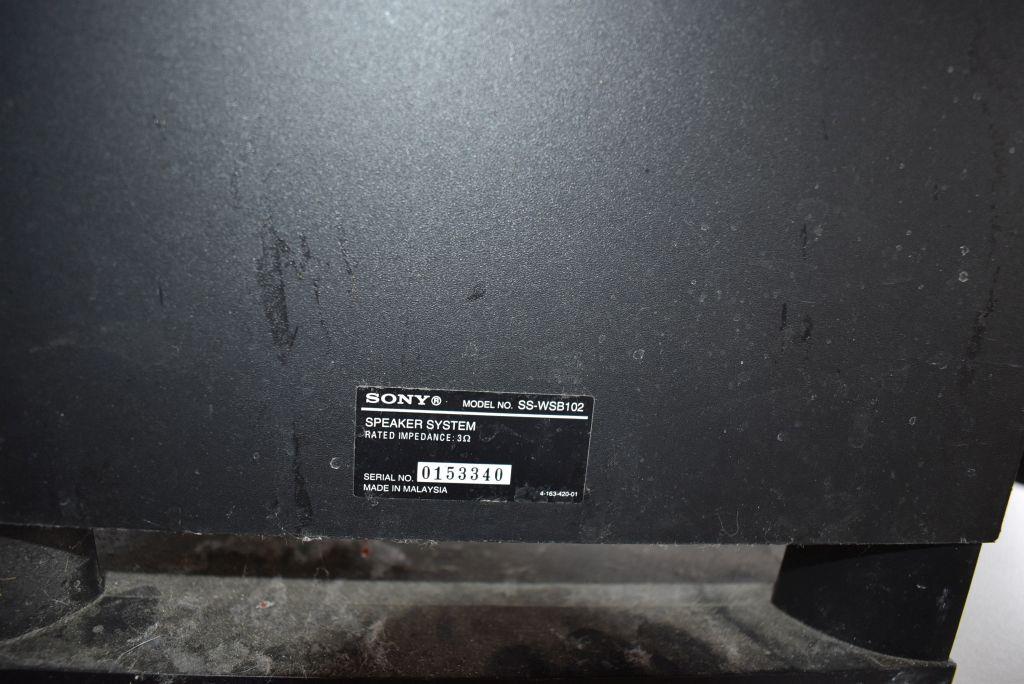SONY SPEAKER MODEL SS-WSB102, S/N: 0153340, 16" HIGH