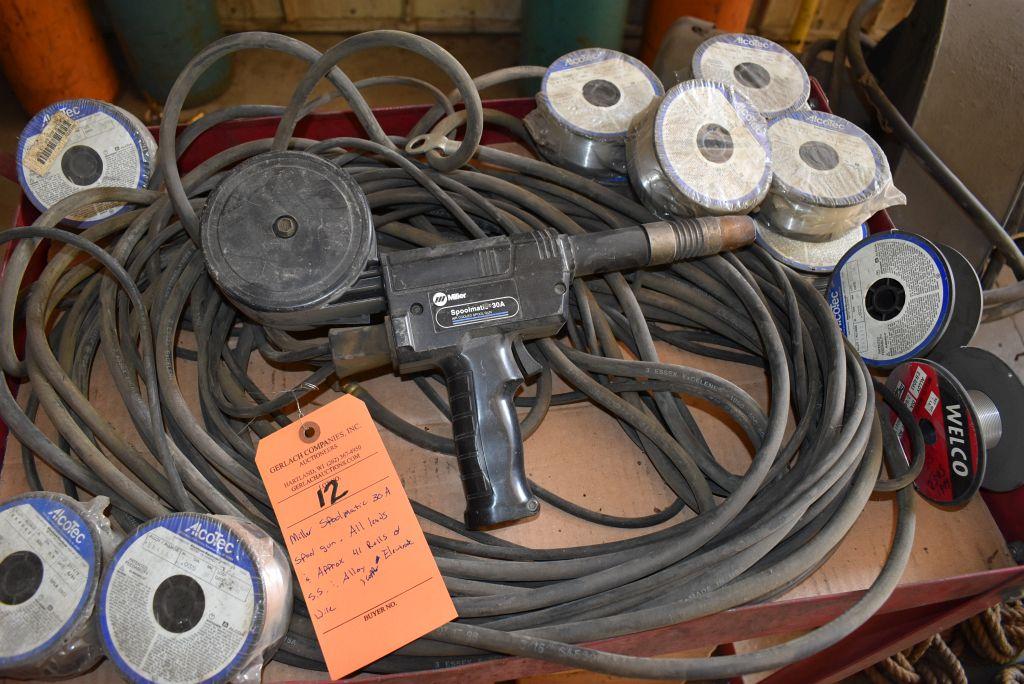 MILLER SPOOLMATIC 30A SPOOL GUN, LEADS, APPROX. 41