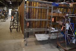 FREEZER STYLE SHELVING UNIT ON CASTERS